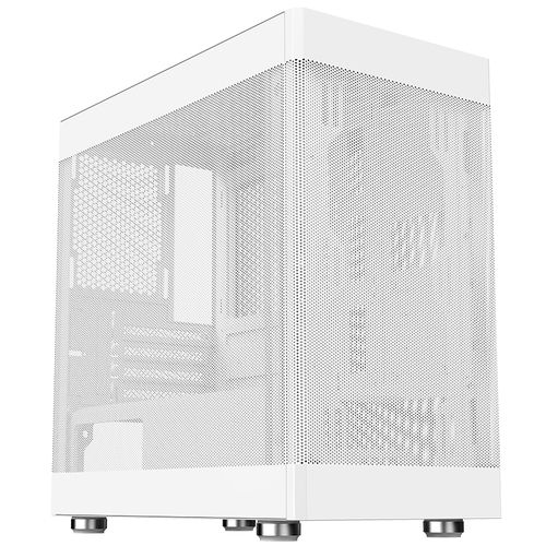 ITEK CASE PROMESH 35B, GAMING OFFICE MINI TOWER MATX, TYPE-C, 2XUSB3, 3 SIDES MESH, WHITE