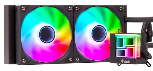 itek HYDRO CUBE 240B Processor Liquid Cooling Kit 12cm Black 1 pc