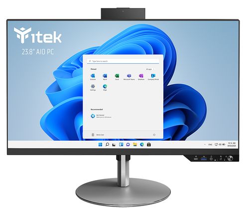 ITEK PC AIO BAREBONE 23.8" FHD, H610, 2xDDR4, M.2, 2x SSD/HDD 2.5", WiFi, BT, Pop-Up Cam, Spkr, Type