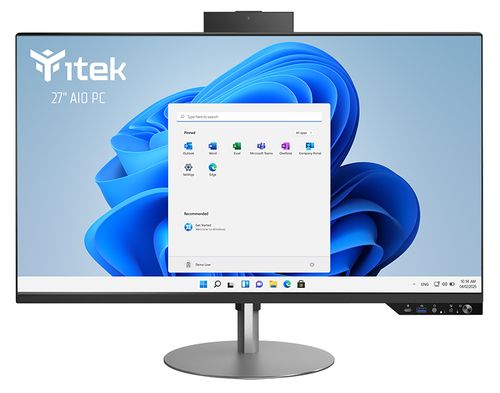 ITEK PC AIO BAREBONE 27" FHD, H610, 2xDDR4, M.2, 2x SSD/HDD 2.5", WiFi, BT, Pop-Up Cam, Spkr, Type-C