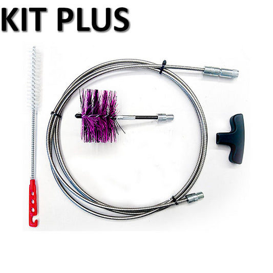 3m chimney cleaning kit for pellet pipes Ø 80 stainless steel professional articulated brush