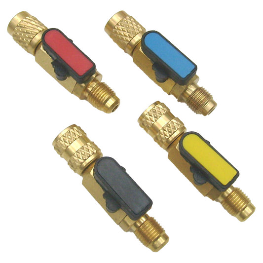 Kit of 4 ball valves - 2 x 5/16'' + 2 reduced 1/4'' F x 5/16'' M