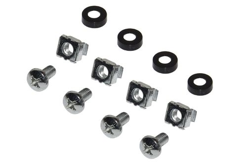KIT OF 50 SCREWS, NUTS AND WASHERS FOR INSTALLATIONS ON 19" RACK CABINETS, ZINC COLOR