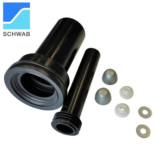 Kit di collegamento wc sospeso universale L230 mm - canotto + scarico