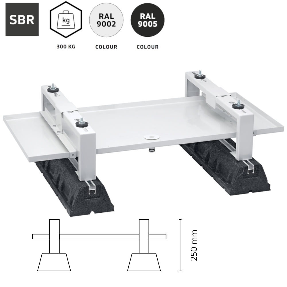 Kit heat pumps - basi a pavimento 60 cm + bacinella condensa integrata