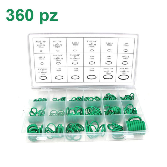 Kit O-RINGS HNBR VERDE per impianti A/C - 360 PCS
