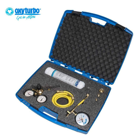 Leak test kit for refrigerant circuit system with nitrogen