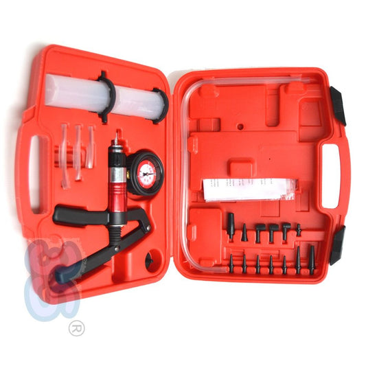 Kit tester e pompa vuoto per spurgo circuito freni autoveicoli