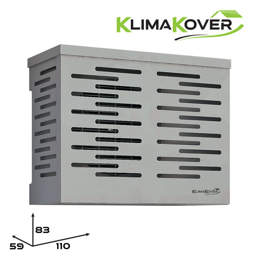 KLIMAKOVER K-110S Designer air conditioner cover 110x83x59 cm silver in aluminum for external unit