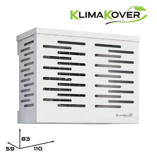 KLIMAKOVER K-110W Design air conditioner cover 110x83x59 cm white aluminum for external unit