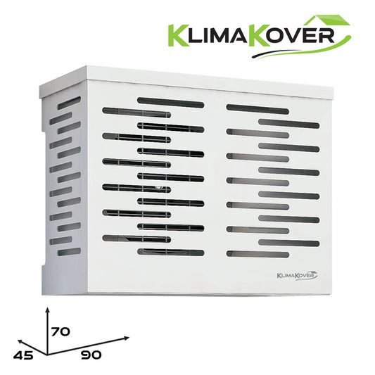 KLIMAKOVER K-900W Designer air conditioner cover 90x70x45 cm white aluminum for external unit
