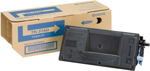 KYOCERA BLACK TONER TK-3160 ECOSYS P3045, 12,500 PAG