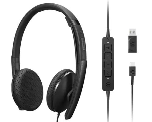 Lenovo 4XD1M45626 Wired Headphones and Earphones Over-Ear USB Type-C Black