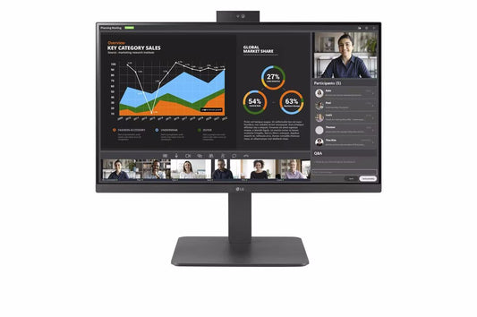 LG MONITOR 23.8 LED IPS 16:9 FHD 5MS 250 CDM, PIVOT, WEBCAM, USB-C DOCK, DP/HDMI, MULTIM