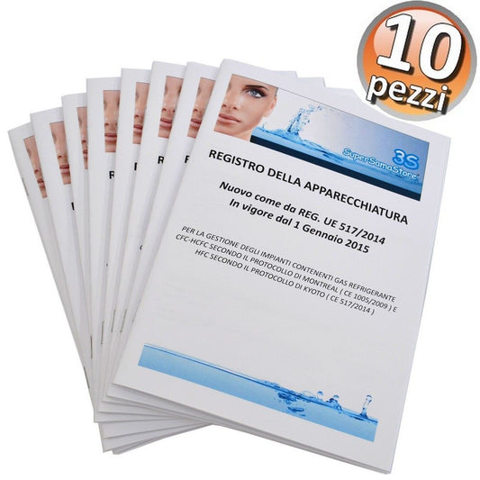 Libretto di impianto per il registro delle apparecchiature contenenti gas refrigerante - 10 pezzi