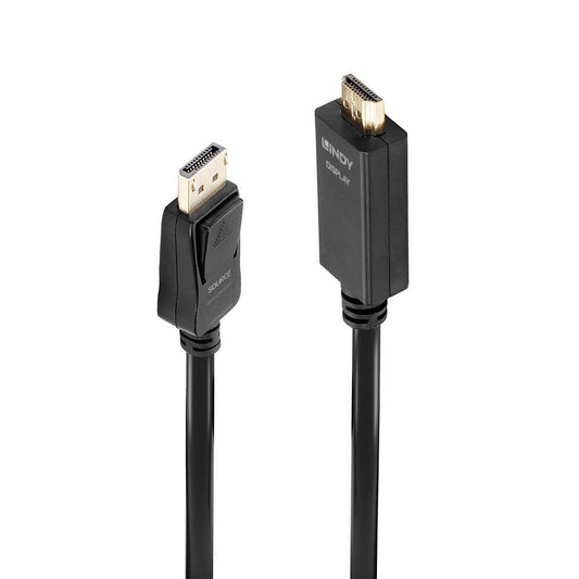 Lindy 36920 0.5m DisplayPort to HDMI Type A (Standard) Video Cable and Adapter, Black