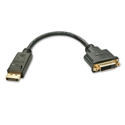 LINDY DISPLAYPORT/DVI-D CABLE ADAPTER, M/F, ACTIVE, 15CM