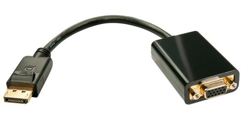 LINDY DISPLAYPORT/VGA CABLE ADAPTER, M/F, ACTIVE, 15CM