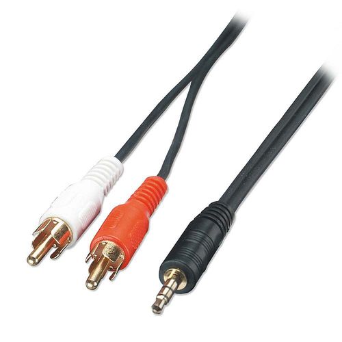 LINDY STEREO AUDIO CABLE 2XRCA M/M 3.5MM 2MT