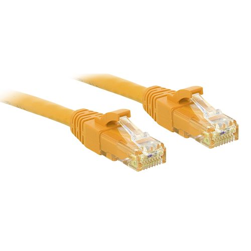 LINDY CAT.6 U/UTP CABLE YELLOW 1M