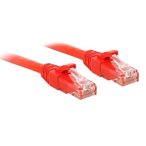 LINDY CAT.6 U/UTP NETWORK CABLE RED, 0.5M
