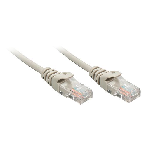 LINDY CAT.5E U/UTP PATCH NETWORK CABLE 1MT RJ45 CONNECTOR GREY 10 YEAR WARRANTY