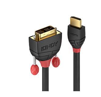 LINDY HDMI TO DVI-D BLACK LINE CABLE, 1M