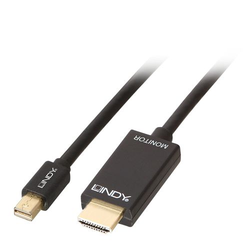 LINDY MINI DISPLAYPORT TO HDMI CABLE 4K30, 2M