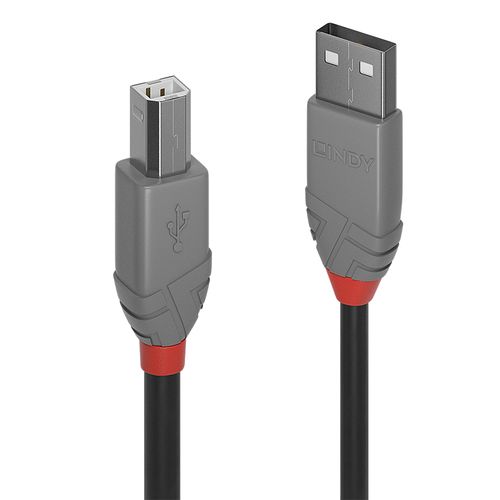 LINDY USB 2.0 A/B ANTHRA LINE CABLE, 0.5M