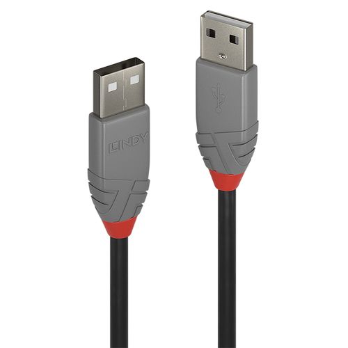 LINDY USB 2.0 CABLE TYPE A/A ANTHRA LINE, 2M