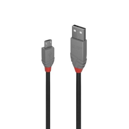 LINDY USB 2.0 CABLE TYPE AA MICRO B ANTHRA LINE, 1M