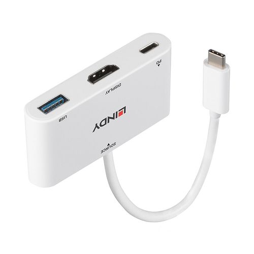 LINDY CONVERTER FROM USB 3.2 TYPE CA HDMI WITH USB PORT TYPE AE POWER DELIVERY