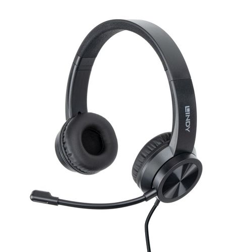 LINDY USB-C OFFICE HEADPHONES, INLINE CONTROLS