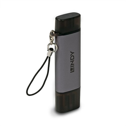 LINDY USB 3.2 Type-C and Type-A SD/MICROSD CARD READER