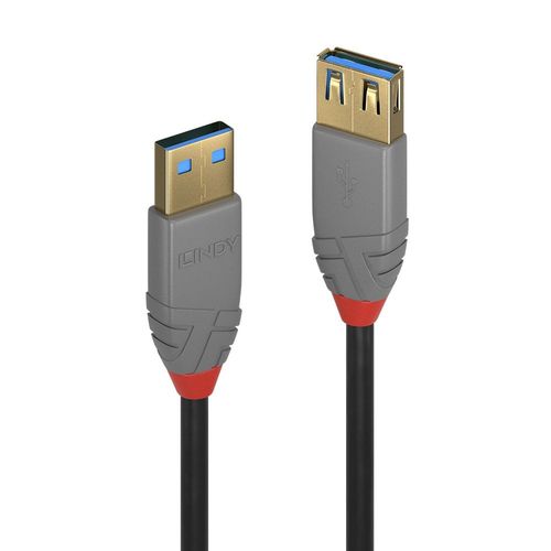 LINDY USB 3.2 TYPE A EXTENSION CABLE, 5 GBIT/S, ANTHRA LINE, 1M