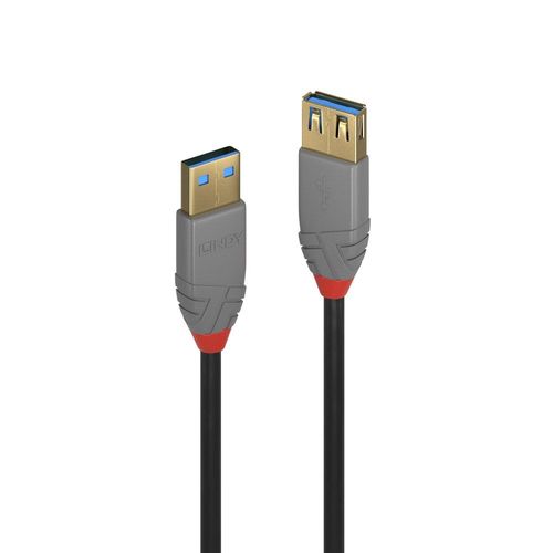 LINDY ANTHRA LINE USB EXTENSION CABLE 3.0 TYPE A MALE AA FEMALE 2 MT TRIPLE SHIELDING PVC HOUSING 10 YEAR WARRANTY