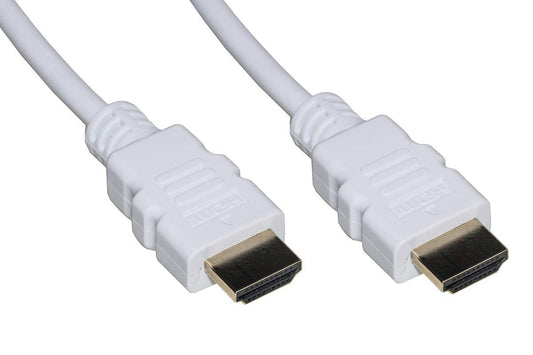 LINK HDMIIr 4Kx2K CABLE FOR PC, NOTEBOOK, HDTV, ETC. GOLD-PLATED CONTACTS 2 MT WHITE COLOR