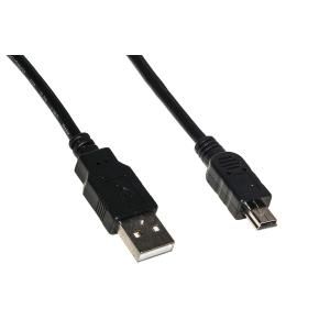 LINK USB 2.0 MINI B 5-PIN CABLE FOR CHARGING OR DATA TRANSMISSION IN COPPER 1.8 MT