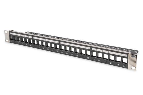LINK MODULAR PATCH PANEL 24 PORTS EMPTY 1U COLOR BLACK DIGITUS