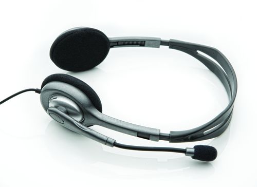 LOGITECH H110 HEADPHONES WITH MICROPHONE, 3.5MM JACK