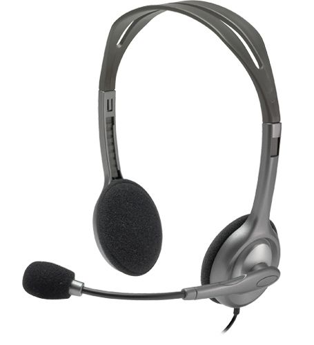 LOGITECH H111 HEADPHONES WITH MICROPHONE, 3.5MM JACK