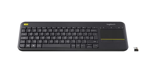 LOGITECH KEYBOARD WIRELESS ITALIAN QWERTY KEYBOARD k400 PLUS BLACK 0 PLUS BLACK