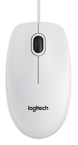 LOGITECH B100 USB OPTICAL MOUSE WHITE RETAIL, 800 DPI