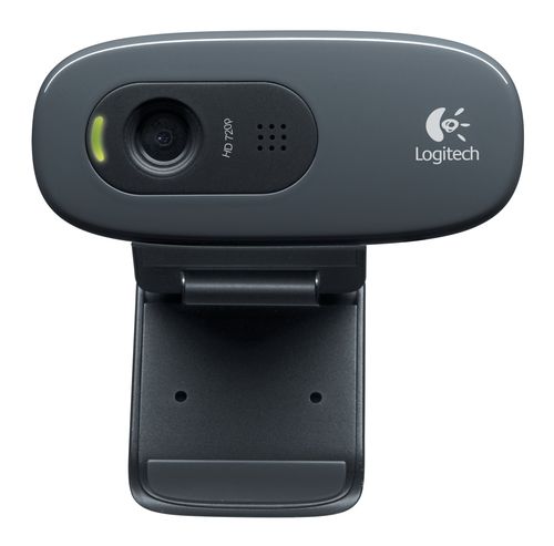 LOGITECH WEBCAM HD C270 USB 1MPX 1280X720 FLUID CRYSTAL BUILT-IN MICROPHONE CLIP MOUNTING DETECTS