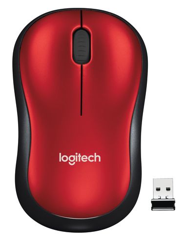 LOGITECH WIRELESS MOUSE M185 OPTICAL, USB, RED