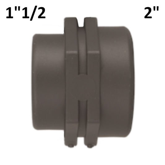 Reduced joint sleeve 2'' x 1''1/2 FF in PP polypropylene with sealing O-ring