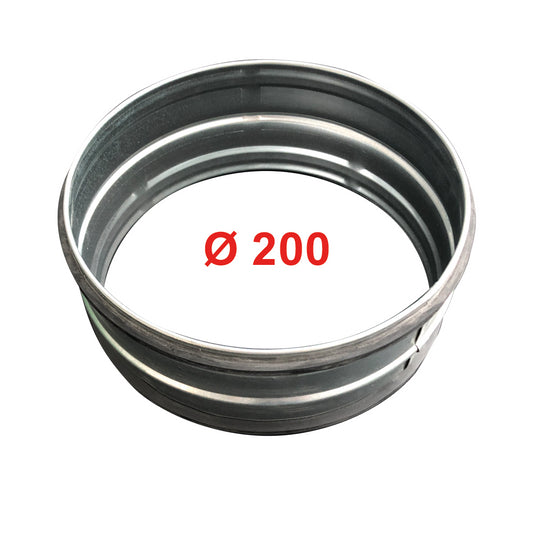 Male - Male Sleeve in galvanized steel with rubber gaskets Ø 200 mm