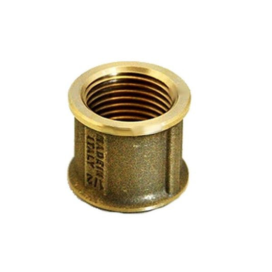 FF 1'' straight brass coupling sleeve - water gas