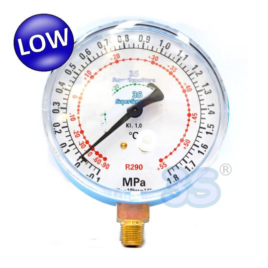Low pressure gauge specific for R290 propane gas