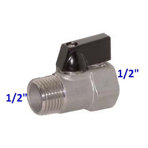 Minisfera 1/2'' mini ball valve male female